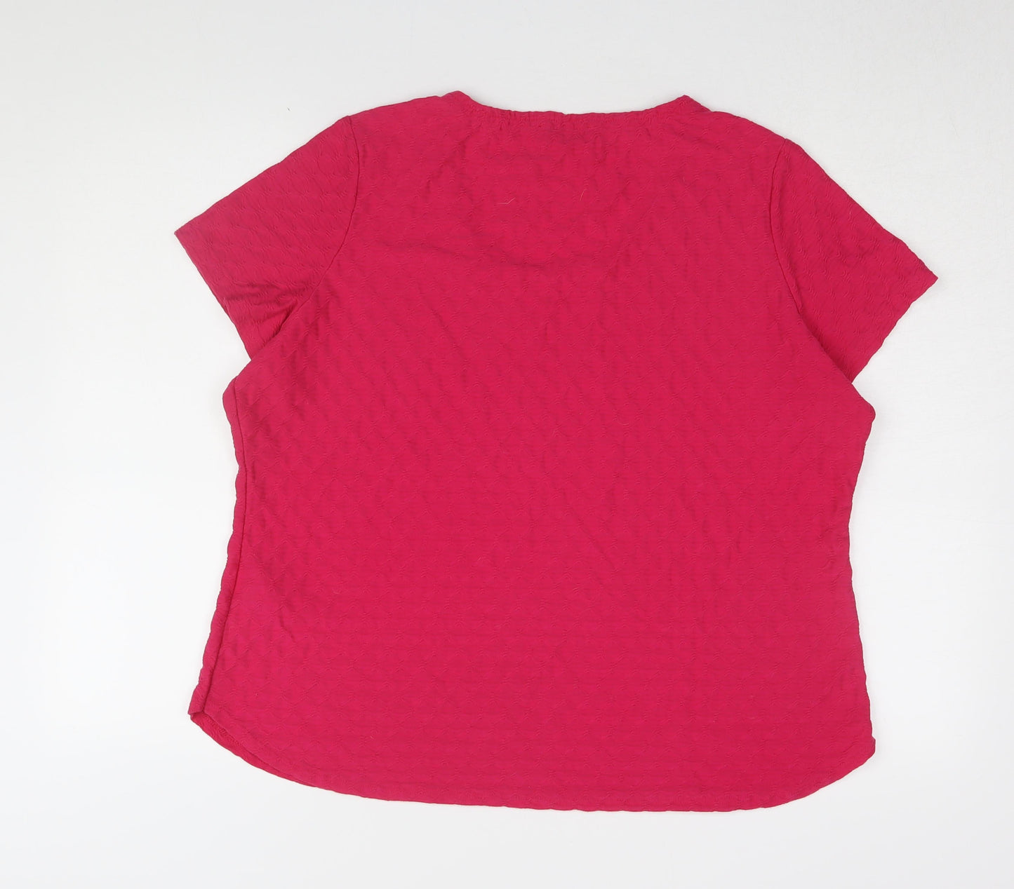 Womens UK Size UK 20 Marks and Spencer Red Basic T-Shirt