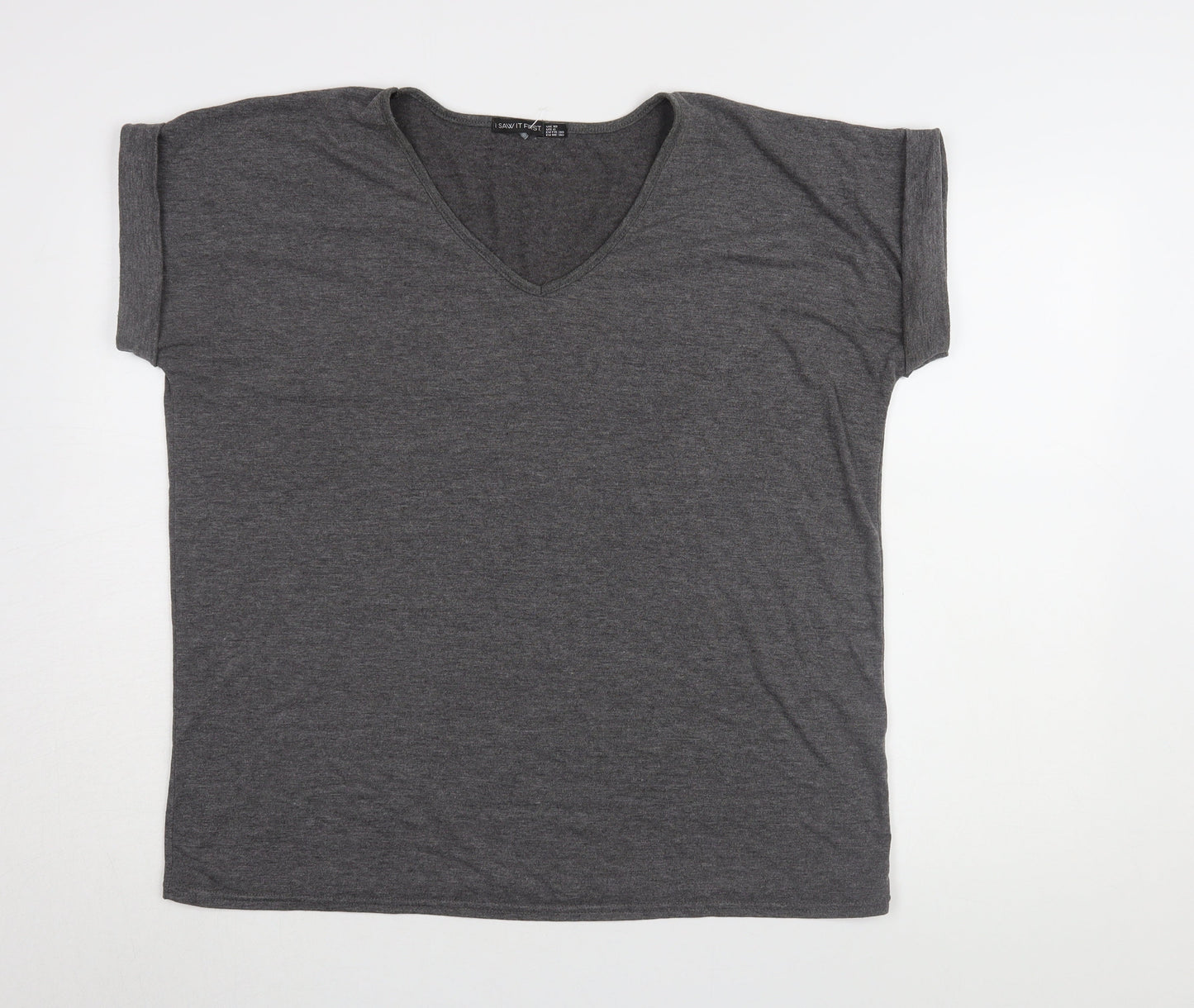 I Saw It First Grey V-Neck Women's T-Shirt Size 10