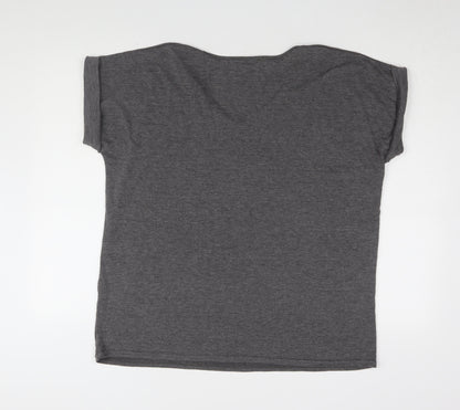 I Saw It First Grey V-Neck Women's T-Shirt Size 10