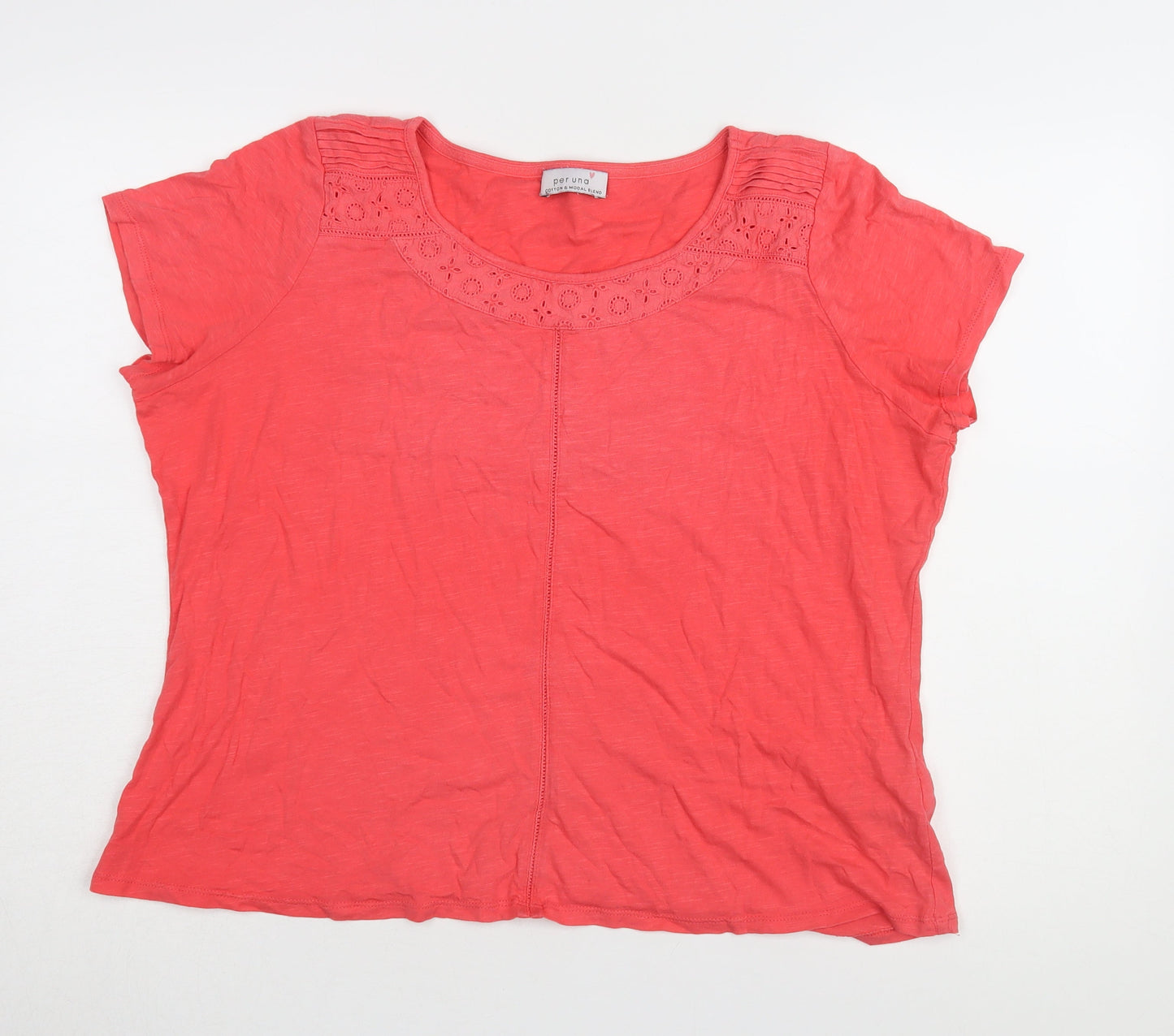 Womens UK Size 20 Marks and Spencer Pink Basic T-Shirt