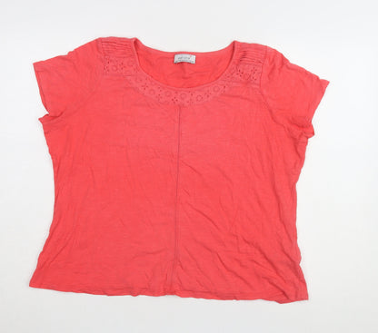 Womens UK Size 20 Marks and Spencer Pink Basic T-Shirt