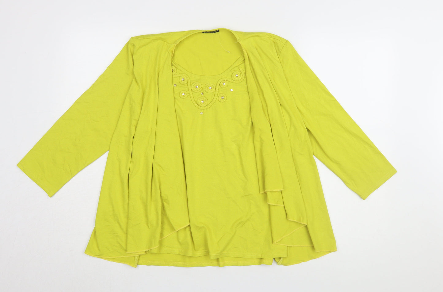 Jenny Loyd Women's Green Blouse, Size 12, Beaded Detail