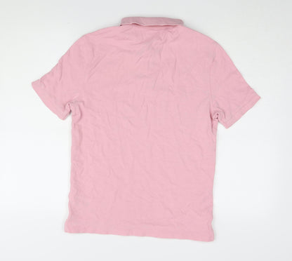 Marks and Spencer Men's Pink Polo Shirt, Size S