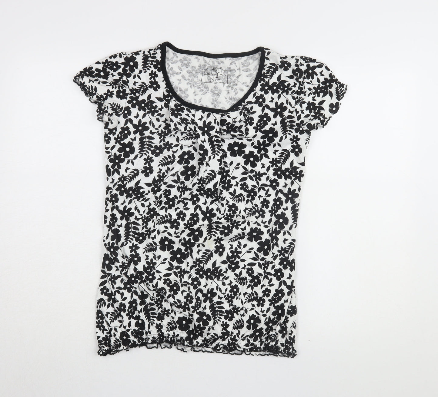 Womens UK Size 12 NEXT Black Basic T-Shirt