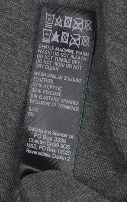 Womens UK Size 8 Marks and Spencer Black Basic T-Shirt