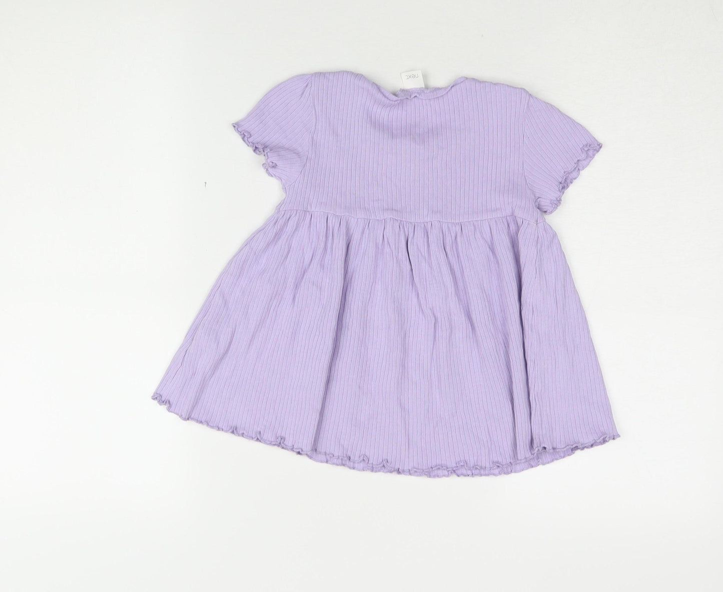 Next Girls Purple A-Line Dress, 5-6 Years, Cotton Blend