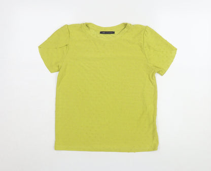 Womens UK Size 10 Marks and Spencer Green Basic T-Shirt