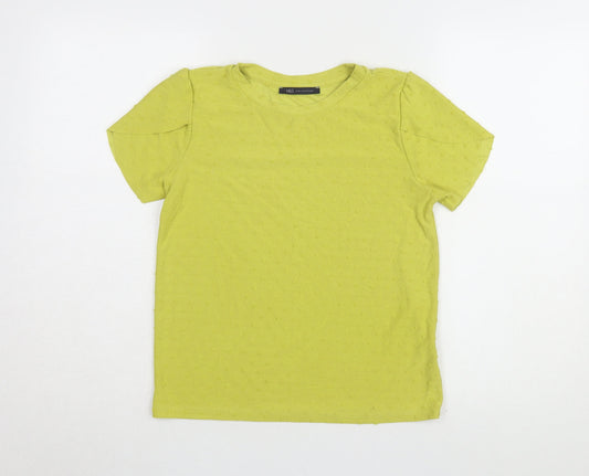 Womens UK Size 10 Marks and Spencer Green Basic T-Shirt