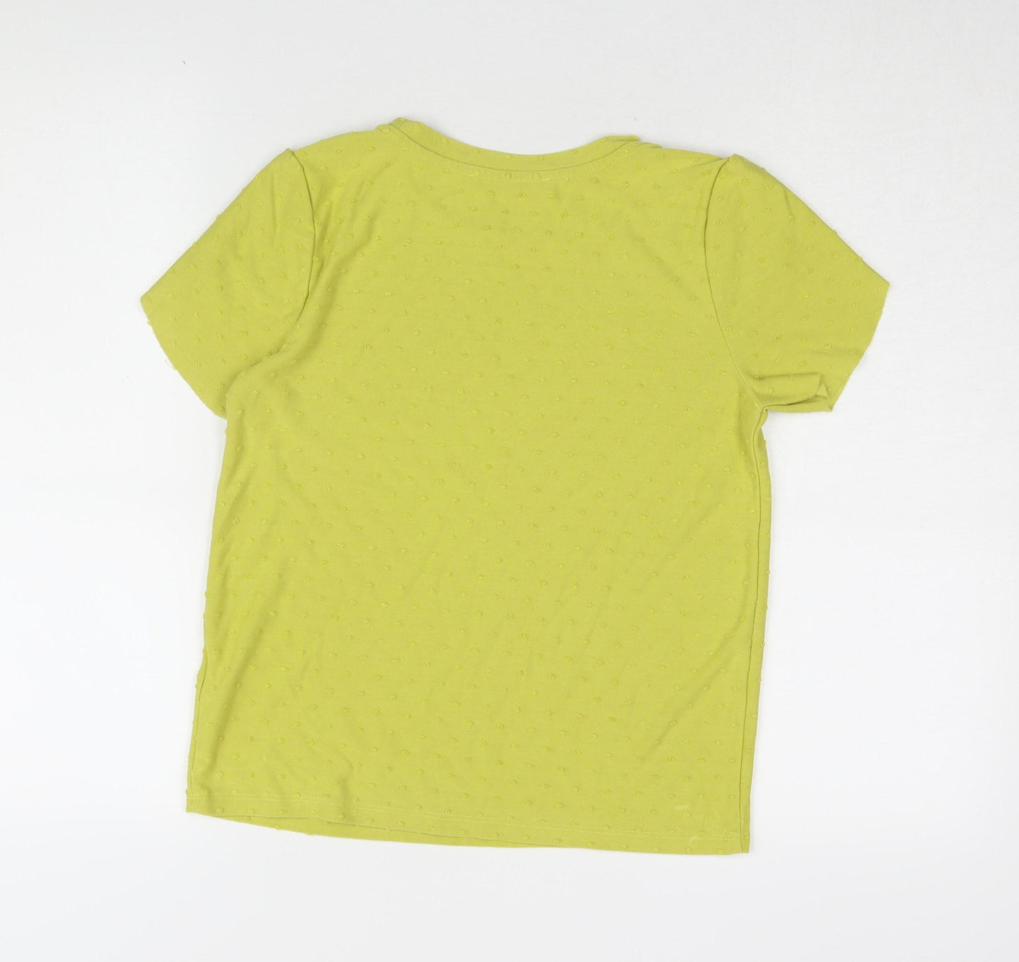 Womens UK Size 10 Marks and Spencer Green Basic T-Shirt