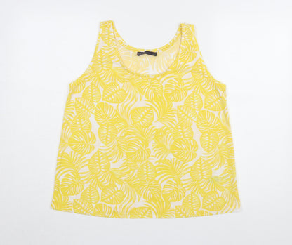 Womens UK Size 12 Marks and Spencer Yellow Basic Tank