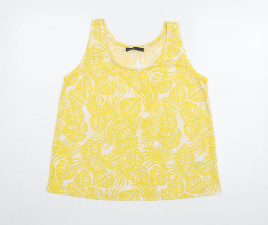Womens UK Size 12 Marks and Spencer Yellow Basic Tank