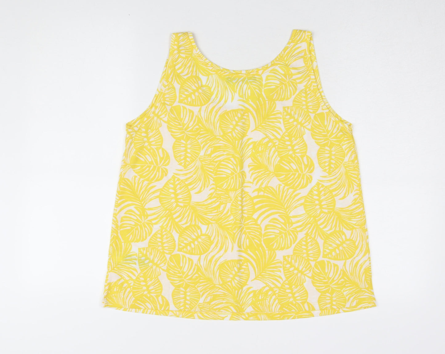 Womens UK Size 12 Marks and Spencer Yellow Basic Tank