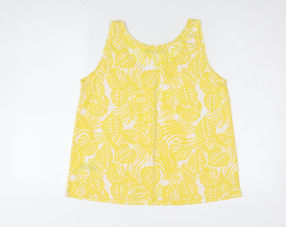Womens UK Size 12 Marks and Spencer Yellow Basic Tank