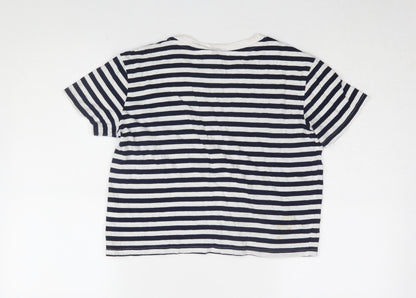 Womens UK Size XS H&M Multicoloured Cropped T-Shirt