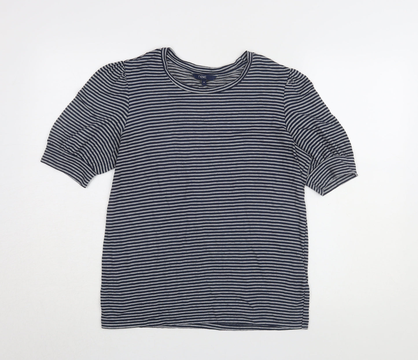 Womens UK Size 10 NEXT Blue Basic T-Shirt