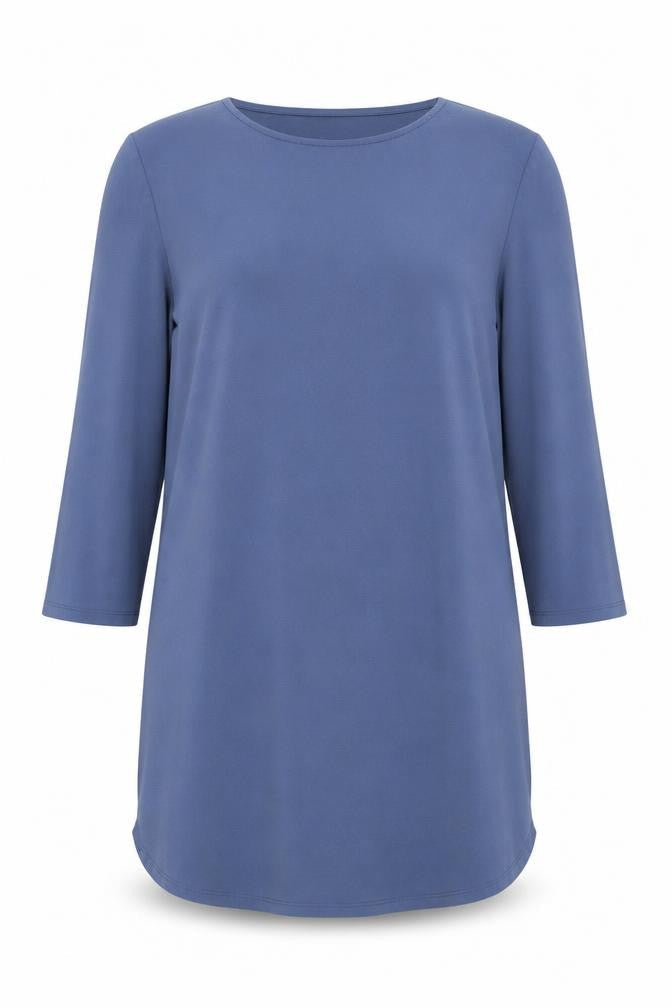 H&M Women's Blue 3/4 Sleeve Shift Dress Size 12