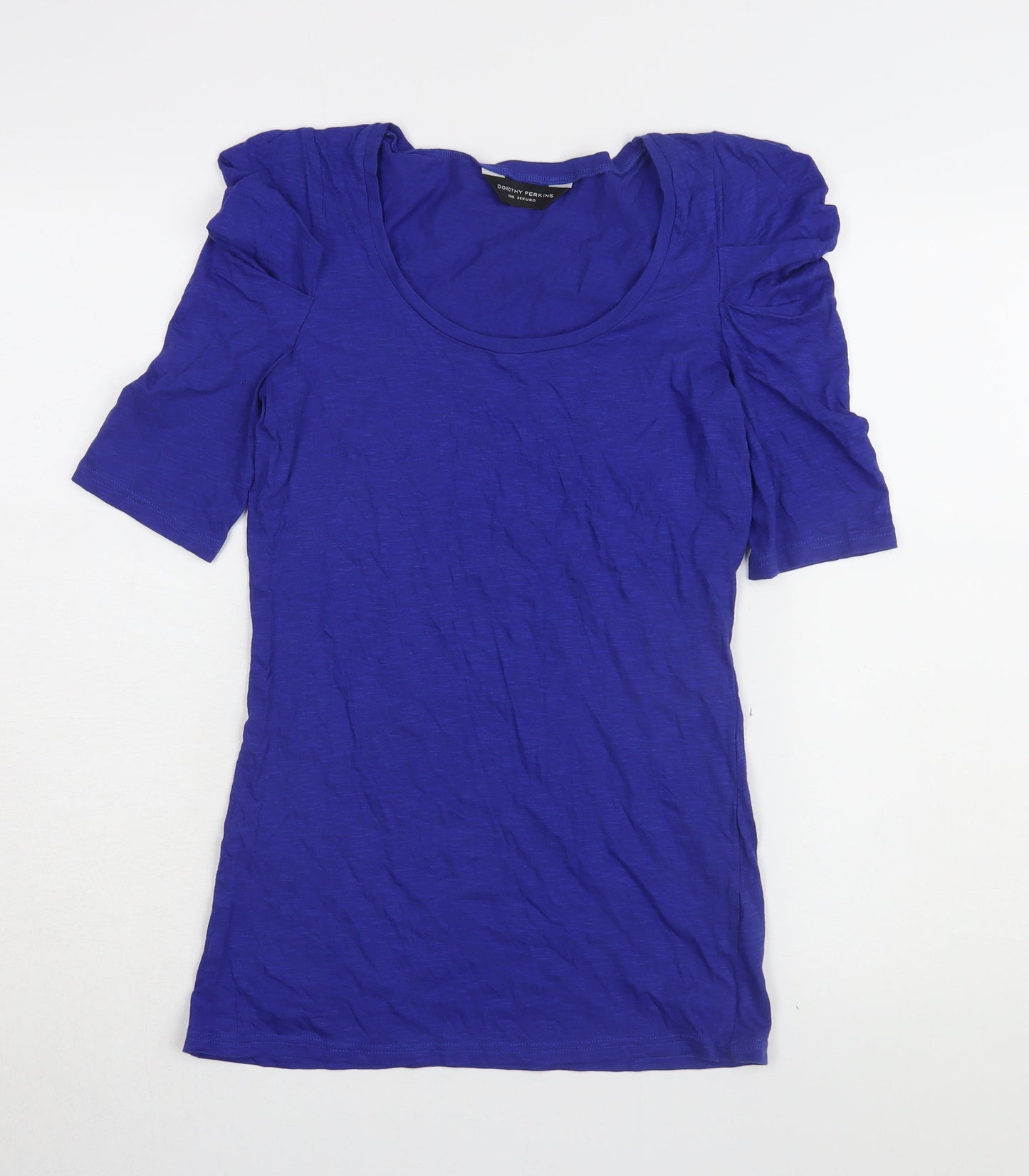 Womens UK Size 8 Dorothy Perkins Blue Basic T-Shirt