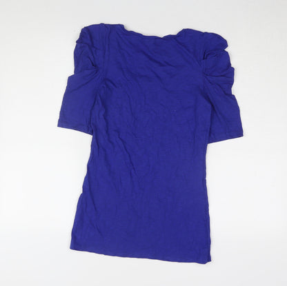 Womens UK Size 8 Dorothy Perkins Blue Basic T-Shirt