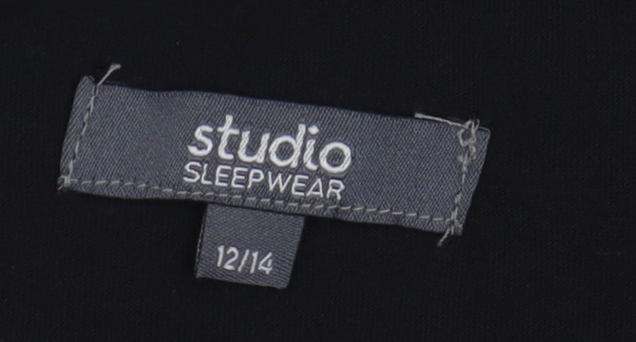 Studio Sleepwear Women's Black Nightshirt Size 12-14