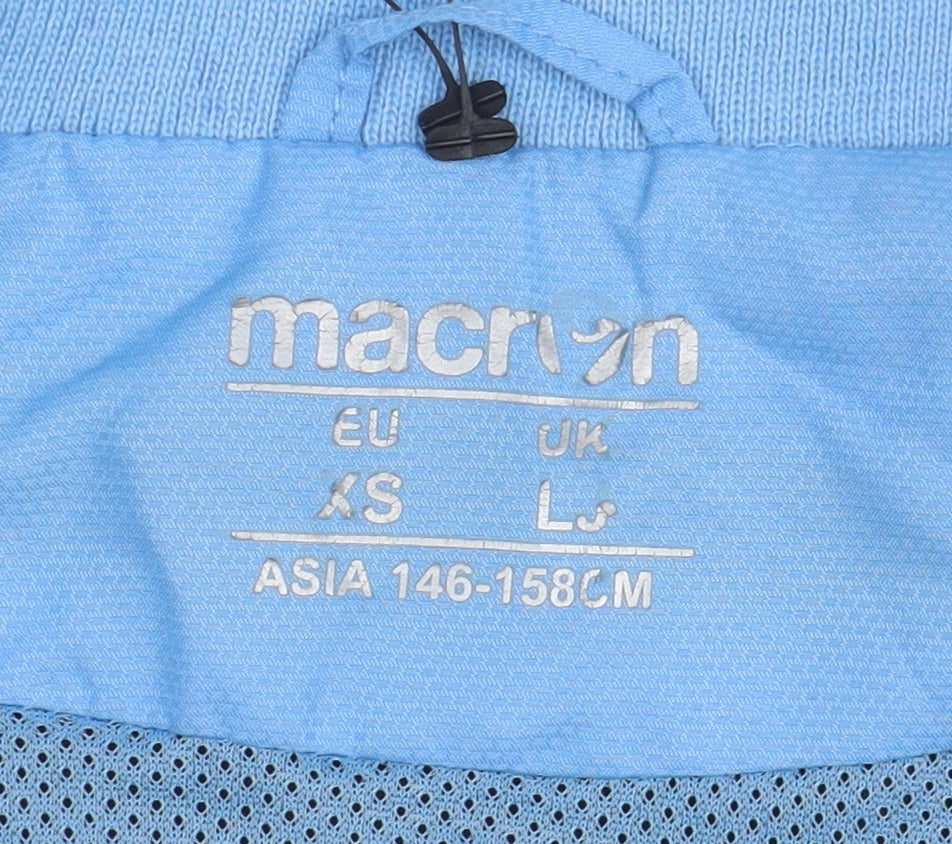 Macron Boys Blue Track Jacket, Size L, Football Style