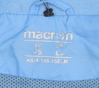 Macron Boys Blue Track Jacket, Size L, Football Style