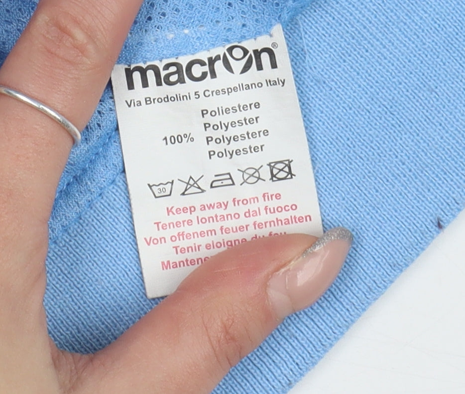 Macron Boys Blue Track Jacket, Size L, Football Style