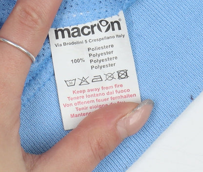 Macron Boys Blue Track Jacket, Size L, Football Style