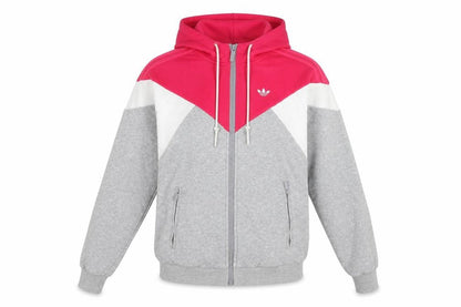 Front view of Adidas Women's Grey Colourblock Basic Jacket UK 8