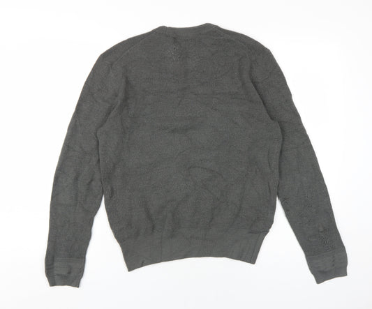 AllSaints Men's Grey Wool Pullover Jumper L