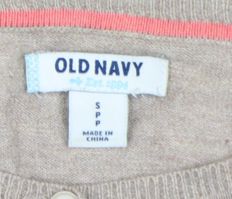 Womens UK Size S Old Navy Beige Cardigan Jumper