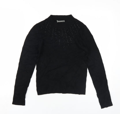 Womens UK Size S Oasis Black Pullover Jumper