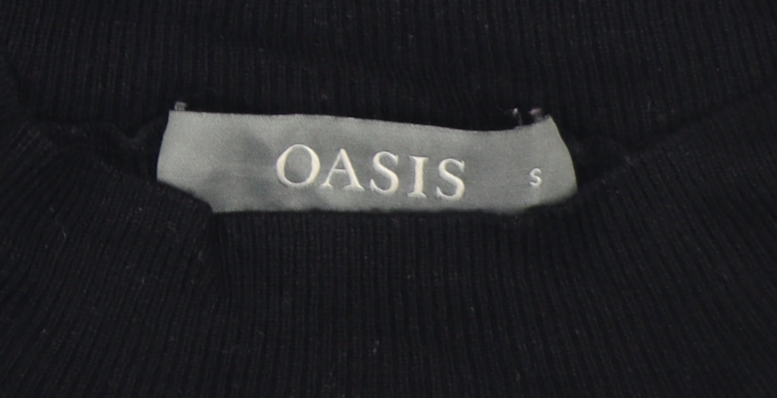 Womens UK Size S Oasis Black Pullover Jumper