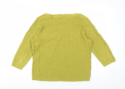 Womens UK Size M CC Green Pullover Jumper