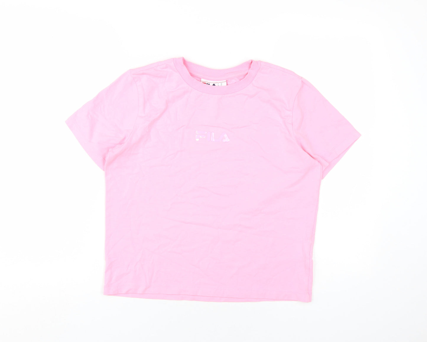 Fila Women's XS Pink Basic T-Shirt, Crew Neck Casual