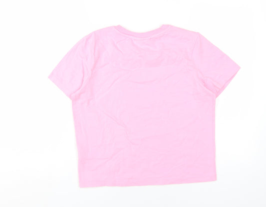 Fila Women's XS Pink Basic T-Shirt, Crew Neck Casual
