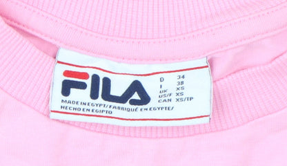 Fila Women's XS Pink Basic T-Shirt, Crew Neck Casual
