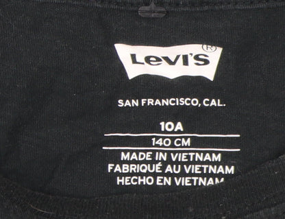 Levi's Boys Black Logo T-Shirt Short Sleeve Size 10 Years
