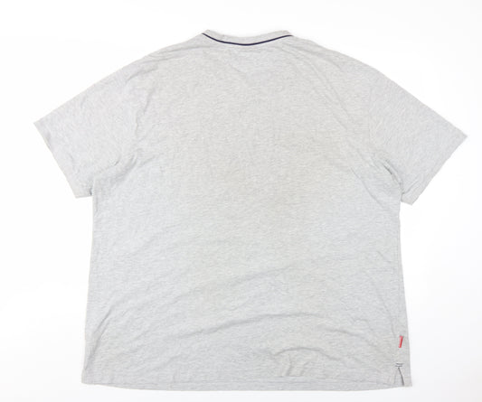 Slazenger Men's Grey V-Neck T-Shirt 4XL