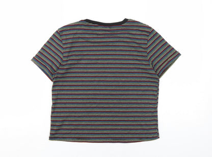 Unisex Adults UK Size 10 Disney Multicoloured Ringer T-Shirt
