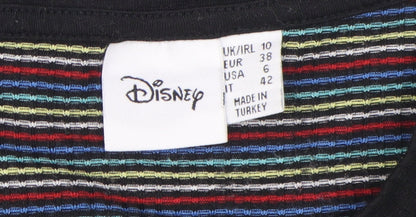 Unisex Adults UK Size 10 Disney Multicoloured Ringer T-Shirt