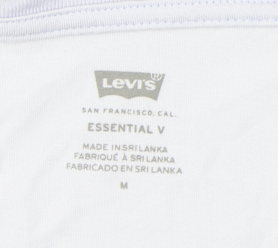 Womens UK Size M Levi's White Basic T-Shirt
