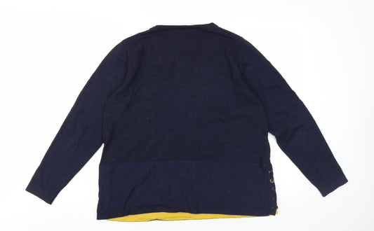 Womens UK Size L First Avenue Blue Pullover Jumper