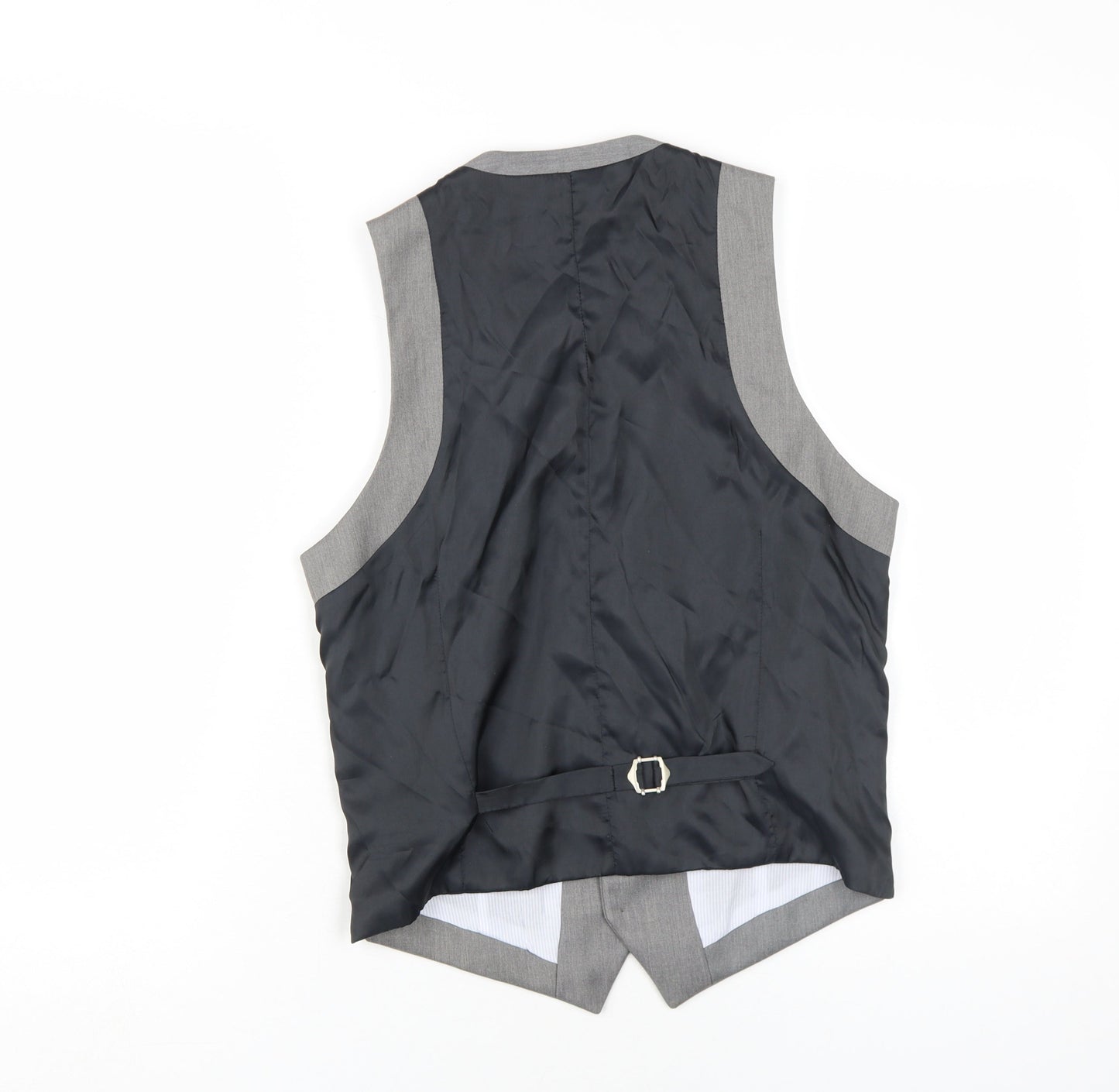 Mens UK Size 36 Topman Regular Grey Suit Waistcoat