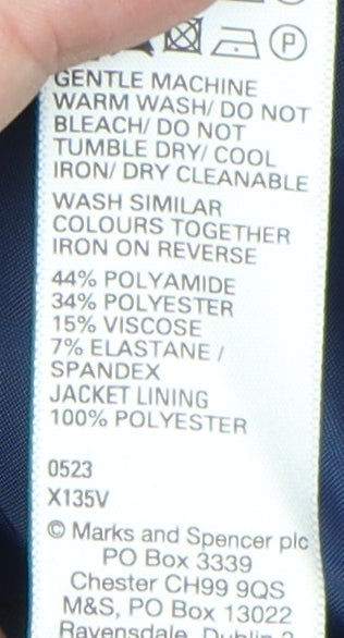 Mens UK Size 38 Marks and Spencer Regular Blue Suit Jacket