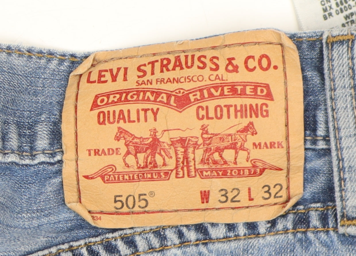 Levi's Men's Blue Denim Shorts, Regular, Size 32