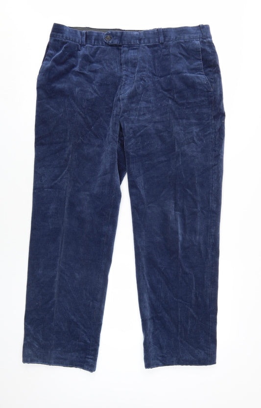 Brook Taverner Men's Blue Corduroy Trousers 38R