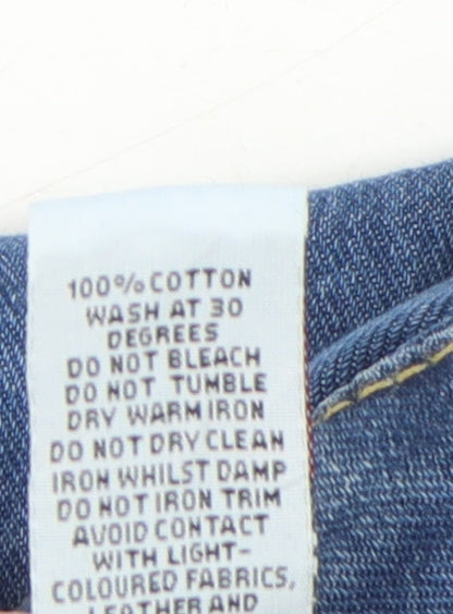 Boohoo Women's Blue Straight Jeans Size 12