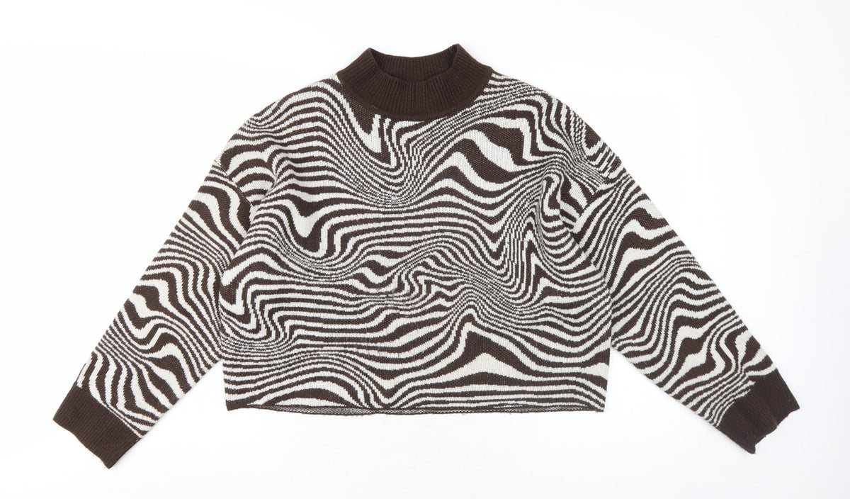 Womens UK Size L H&M Brown Pullover Jumper