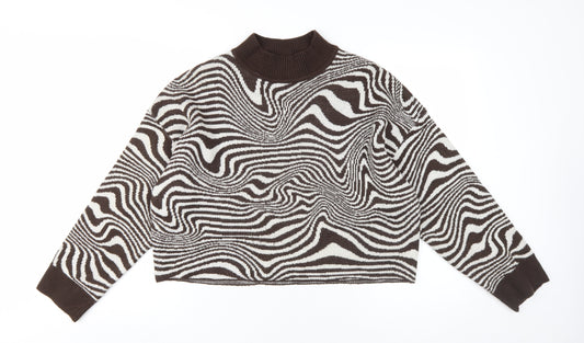 Womens UK Size L H&M Brown Pullover Jumper