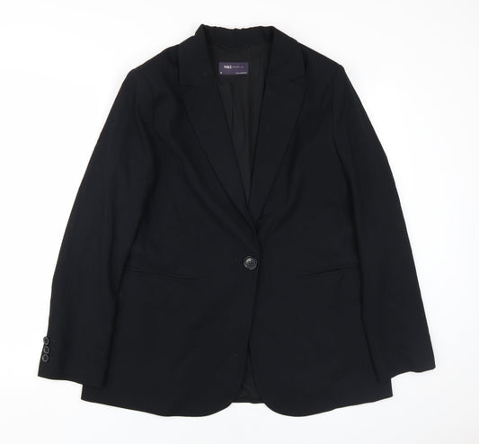 Marks & Spencer Women's Black Suit Jacket Size 14